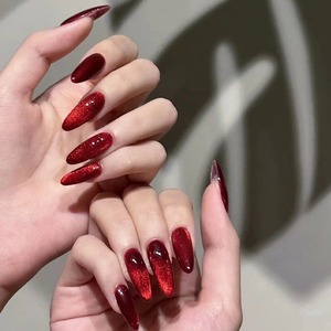 Venta al por Mayor <span class=keywords><strong>de</strong></span> 30 Piezas/Juego <span class=keywords><strong>de</strong></span> <span class=keywords><strong>Uñas</strong></span> Postizas <span class=keywords><strong>de</strong></span> Ojo <span class=keywords><strong>de</strong></span> Gato Rojo Sólido <span class=keywords><strong>de</strong></span> la Nueva Colección <span class=keywords><strong>de</strong></span> <span class=keywords><strong>Halloween</strong></span>, Venta al por Mayor 3141/3092 - Product Image 1