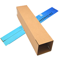 Boîte en carton ondulé longue et large, pour skateboard, livraison express, emballage plat en papier