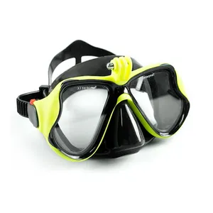 Water Sport Equipment Tempered Glass Diving Masks Silicone Scuba Diving Mask With Camera Mount