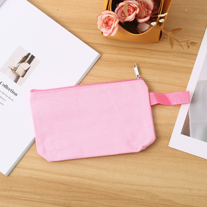 Lot de 10 trousses de toilette en toile de coton avec fermeture éclair et sangle inférieure, pochettes de voyage, pour loisirs créatifs, multi-usages, avec logo personnalisé, <span class=keywords><strong>cadeau</strong></span> promotionnel - Product Image 5
