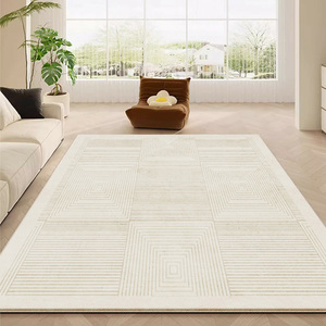 Tapis moderne style crème, tapis de luxe vintage français pour chambre à coucher, tapis de luxe pour chevet, tapis style crème populaire - Product Image 5