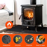 Tapis de protection de sol multi-tailles en fibre de verre et silicone ignifuge pour barbecues à gaz et à charbon de bois, noir, portable, résistant à la chaleur
