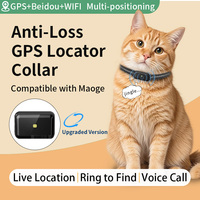 4G Mini Pet GPS Tracker IP67 Waterproof Plastic Global Locator Anti-lost Collar for Cats Dogs with 1 Year Battery Life