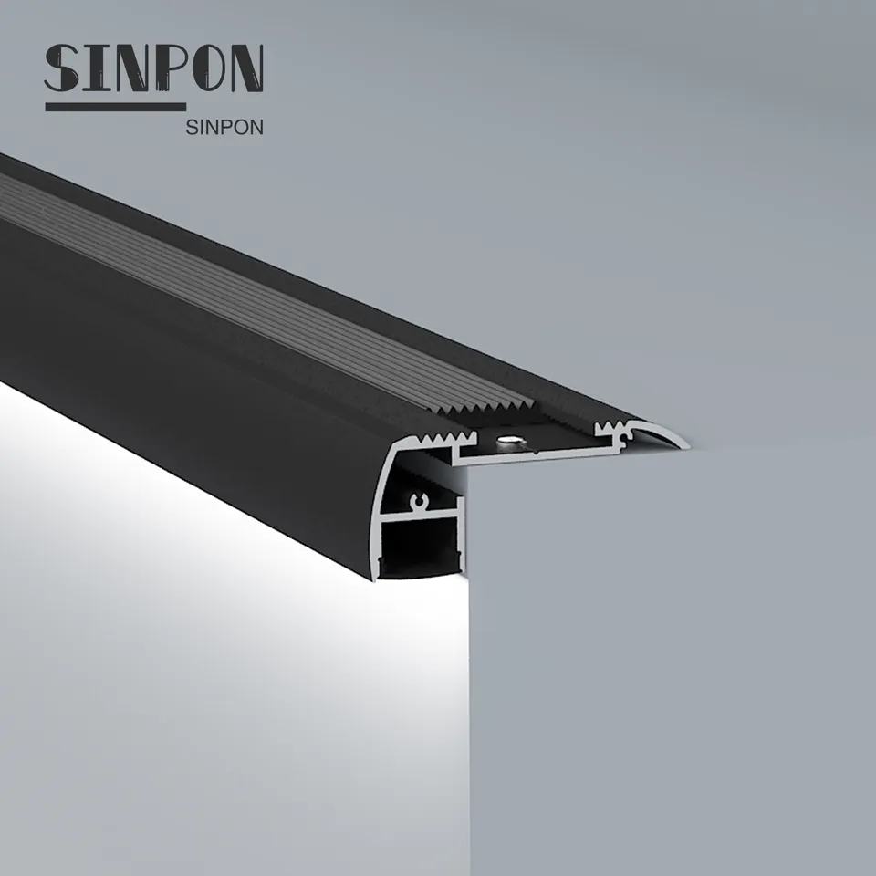 Perfil De Aluminio LED para escalones, disipador De calor De 65x28mm, extrusión De perlimas De escalera, para luces De faldón De escalera