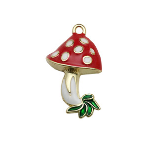 High Quality <b>Red</b> Mushroom Family Drip Alloy Jewelry Cute DIY <b>Materials</b> for Bracelets & Necklaces Fashion Pendants & Charms - Product Image 5