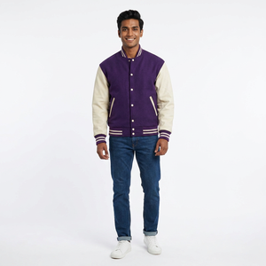 Vestes universitaires pour hommes en gros, broderie personnalisée, patchs en chenille, OEM ODM, service personnalisé, toile écologique personnalisée - Product Image 1