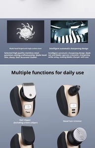 Afeitadora Eléctrica Rotativa 5 en 1, Recargable 4D, Recortadora de Barba y Cabello para Cabeza Rapada, Maquinilla de Afeitar de Doble Cuchilla Lavable - Product Image 6