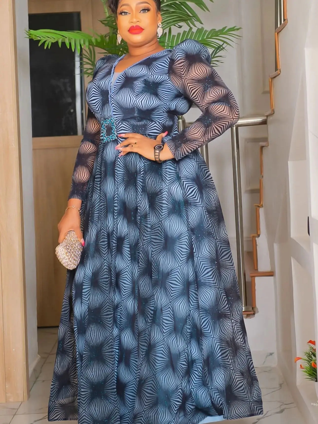 african formal dresses plus size Plus Size African Evening Dress main image 1