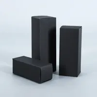 Pack en vrac 20/50 pièces noir blanc Kraft papier coffrets cadeaux pour rouge à lèvres cosmétiques huile essentielle compte-gouttes bouteille bougie emballage