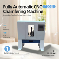 Machine à chanfreiner CNC à double extrémité Dexing Machinery, pour roulements et engrenages, avec ébavurage automatique des extrémités de tuyaux et barres en acier, 6kW