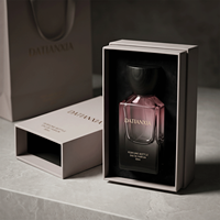 Flacon de parfum en verre dégradé rose à noir 30ml 50ml 100ml Flacon de parfum carré avec boîte d'emballage