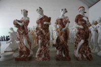 Vente chaude Décoration de jardin Statues de déesses grecques antiques Quatre saisons Statues en marbre de pierre naturelle Statue en marbre faite à la main sur mesure