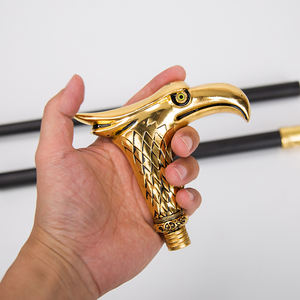 Bastón de metal empalmado con cabeza de águila dorada, accesorios de cosplay para actuaciones, 89cm, 0,75 kg, artesanías de metal - Product Image 4