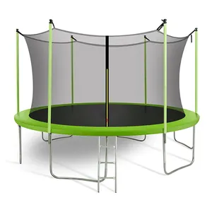Fábrica tomada grande salto crianças trampolim fitness cama ao ar livre com rede de segurança para crianças e adultos trampolim barato