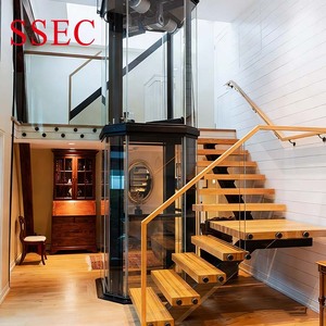 <span class=keywords><strong>Ascensor</strong></span> Residencial Circular de Vidrio SSEC, Ahorro de Espacio, Elevador Panorámico al Vacío para Espacios Pequeños, <span class=keywords><strong>Escalera</strong></span> Circular de Lujo para Interiores de Villas - Product Image 3