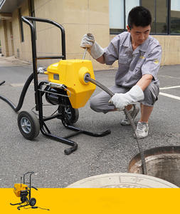 Desatascador de Alcantarillado con <span class=keywords><strong>Cable</strong></span> en Espiral, Máquina Profesional <span class=keywords><strong>para</strong></span> <span class=keywords><strong>Desatascar</strong></span> Tuberías y Limpiar Sistemas de Drenaje - Product Image 5