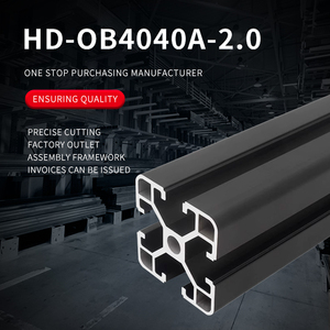 Profilo in <span class=keywords><strong>Alluminio</strong></span> Estruso Nero 4040 A-2.0mm, Profilo in Lega <span class=keywords><strong>di</strong></span> <span class=keywords><strong>Alluminio</strong></span> Spesso 2.0mm per Rack Apparecchiature 4040 - Product Image 2