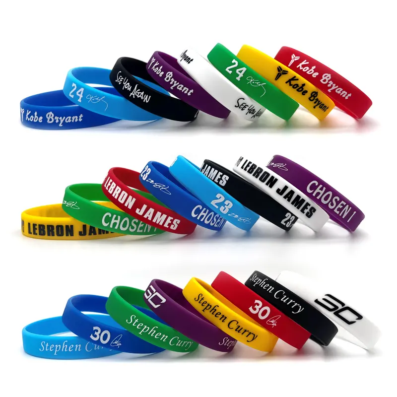 Gepersonaliseerde Geschenken Custom Rubber Siliconen Sport Sieraden Reliëf Polsbandje Heren Polsband Armband