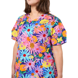 <b>Plus</b> <b>Size</b> Casual Women Satin T-Shirt 95% Cotton 5% Elastane Breathable Quick Dry Summer Comfort Confident - Product Image 2