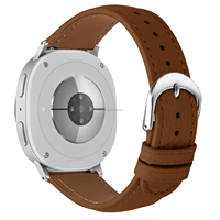 NEXVOGUE Gelang Kulit Coklat dengan Gesper Pin untuk Jam Tangan 8 22mm Kompatibel Tali Jam Tangan Wanita Pria