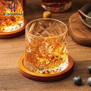 Verres à whisky rotatifs en cristal de 190 ml, style diamant, pour Scotch, Bourbon, <span class=keywords><strong>Rhum</strong></span> - Product Image 2