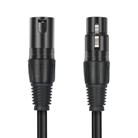 Câbles XLR 3,3 pieds, câble de microphone mâle vers femelle 3 broches, blindé et équilibré de qualité supérieure, cordon de raccordement XLR durable pour table de mixage et enceinte