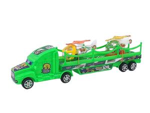 Jinming Nouveauté Tracteur Inertiel Transportant 2 Véhicules d'Ingénierie Dinosaures Jouets de Voiture à Propulsion par Frottement - Product Image 3