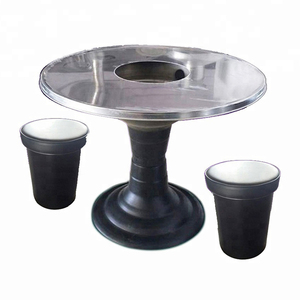 PINNOVO定制餐厅烧烤桌火锅店圆形烧烤桌韩式烧烤桌 - Product Image 5