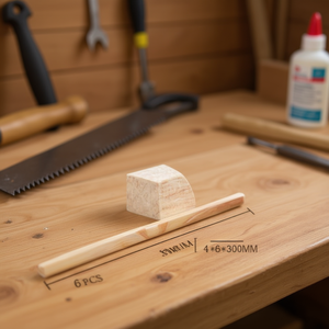 Bastoncini di legno Ilan 4x6x300mm 6 pezzi per artigianato e progetti fai da te - Product Image 3