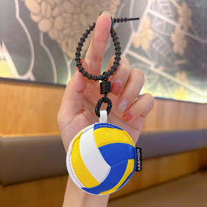 Llavero Creativo Estilo Y2K de Cuero PU y Aleación de Zinc, Duradero y Ecológico (Baloncesto/Fútbol/Voleibol/Rugby/Béisbol) para Bolsos - Product Image 4