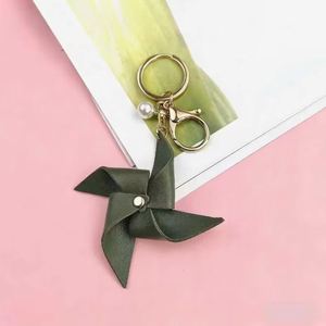 Stylish PU Leather Windmill Keychain Multicolor <b>Keyring</b> Pendant Cute Bag <b>Charm</b> Accessory - Product Image 3