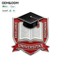 Maßgefertigtes Historisches Universitäts-Souvenir-Abzeichen Zinklegierung Emaille-Pin OEM ODM Schul-Jubiläums-Alumni-Events UT-Turm-Abzeichen