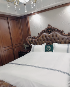Ruban décoratif en coton pur T400 teint en fil <span class=keywords><strong>de</strong></span> qualité supérieure pour la literie d'hôtel et les vêtements – Vente directe en gros - Product Image 5