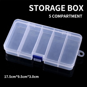 Hengjia grande boîte à outils en plastique à 5 grilles pour la pêche pour le stockage d'accessoires de rivière de lac de ruisseau - Product Image 6