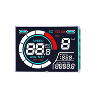 Layar LCD Segmen Instrumen E-bike Multi Warna, Tampilan Dashboard, Odometer, Speedometer untuk Pengukur Jarak Tempuh Sepeda Listrik