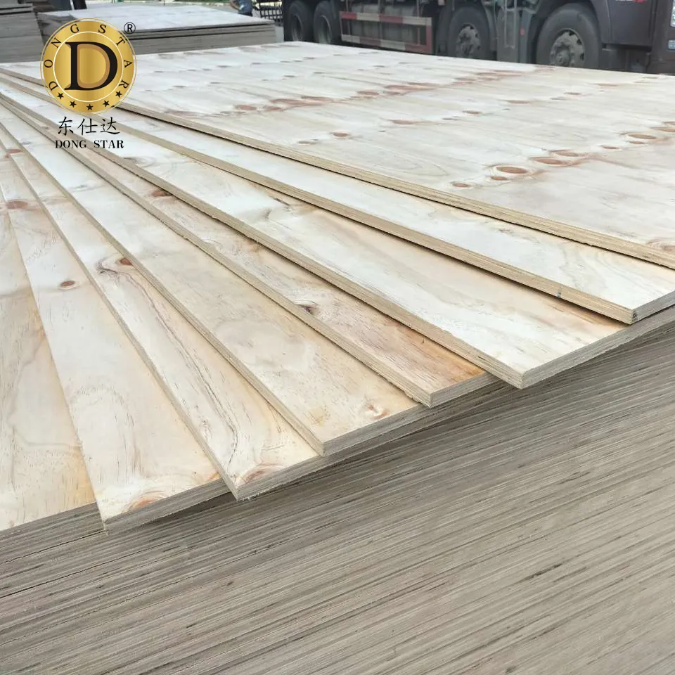 Contreplaqué CDX de pin de bois dur de 1/2 3/4 5/8 7/16 pi pour des panneaux structurels de plancher de toiture de construction