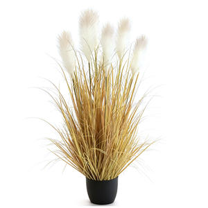 Bouquet d'herbes artificielles et de roseaux de 10 cm à 30 cm en PVC souple, haute simulation, fleur décorative d'intérieur - Product Image 1