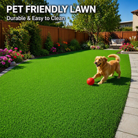 Tapis en gazon artificiel durable et adapté aux animaux domestiques, facile à nettoyer, avec drainage, rouleau de gazon synthétique pour l'entraînement des chiens, les enclos de jardin et l'extérieur