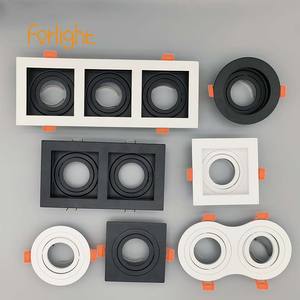 Cadre de montage du module Twin <span class=keywords><strong>Gu10</strong></span> Mr16 avec cadre découpé de <span class=keywords><strong>75</strong></span> mm pour module d'ampoule LED Mr16 <span class=keywords><strong>Gu10</strong></span> Skd - Product Image 2