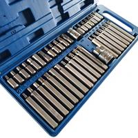 40 Uds métrico 1/2 '3/8 ''juego de enchufes adaptador Drive Shank Hex Torx Spline Star Llave de impacto por lotes controlador de trinquete alimentado a mano