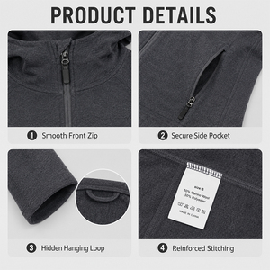 Veste polaire zippée en softshell pour femme, coupe-vent, chaude, avec logo personnalisé, haut de gamme, pour sports de plein air, thermique - Product Image 3