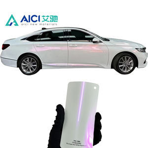 Hot Bán Xe Vinyl Bọc 1.52*15 Meter Màu Đỏ Trắng Pearlescent Chống-Xước TPU Chất Liệu Màu Sắc Thay Đổi Cho Xe - Product Image 3