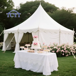 Tentes de Réception Grand Événement Chapiteau Extérieur Gazebo Pagode Mariage pour Hôtel ou Complexe 5x6 6x6M - Product Image 1