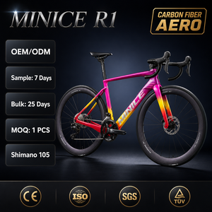 Vélo de course aérodynamique en fibre de carbone légère en gros avec système de changement de vitesse mécanique à 24 vitesses, livraison rapide mondiale - Product Image 1
