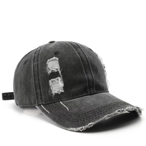 Little <span class=keywords><strong>Scuff</strong></span> Hole Hip Hop Tendance Cap Vintage Papa Chapeau pour Hommes Lavé En Détresse Denim Casquette De Baseball - Product Image 4