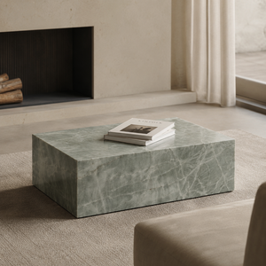 Mesa de Centro de Cuarzo <span class=keywords><strong>Esmeralda</strong></span> Natural de Estilo Retro de Lujo Cammy Stone, Moderna y Baja, para Sala de Estar, <span class=keywords><strong>Villa</strong></span>, <span class=keywords><strong>Hotel</strong></span>, Hogar - Product Image 1