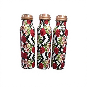 Custom Flower Design Print Eco-Friendly Metal Water Bottle Screw-On Lid Reusable Travel Bottles for Adults Dishwasher Safe Gift - Product Image 6
