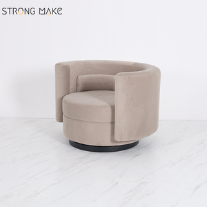 Fauteuil pivotant à bras en forme de tonneau pour la maison, vente en gros du fabricant, fauteuil relaxant moderne pour la maison, fauteuil pivotant de luxe pour le salon - Product Image 5