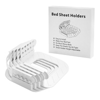 Support de drap de lit antidérapant, détachable, réglable en hauteur, avec clip de verrouillage