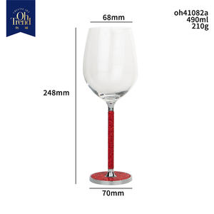 Potence en métal rose luxe fait main diamant verres à vin rouge <span class=keywords><strong>gobelet</strong></span> - Product Image 5